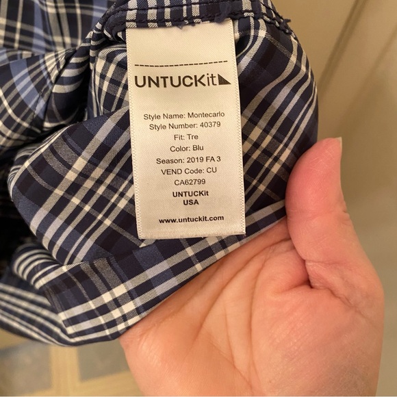 Two 2XL Tall UNTUCKit Button Down Shirts: One Long Sleeve & One Short Sleeve - Picture 8 of 9